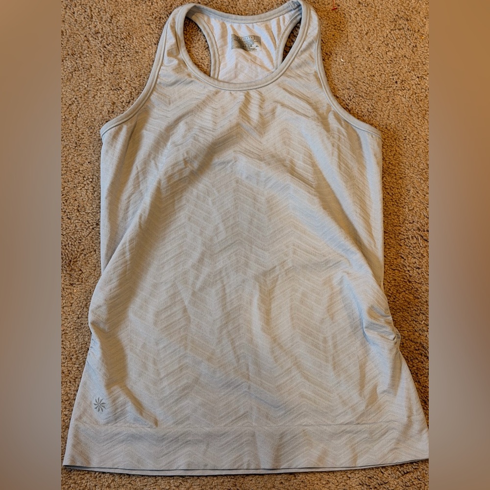 Athleta Light Gray Racerback Tank Top